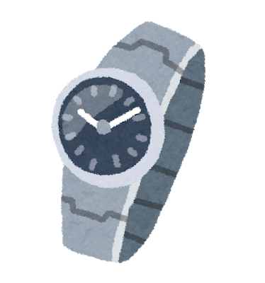 シルバーの腕時計